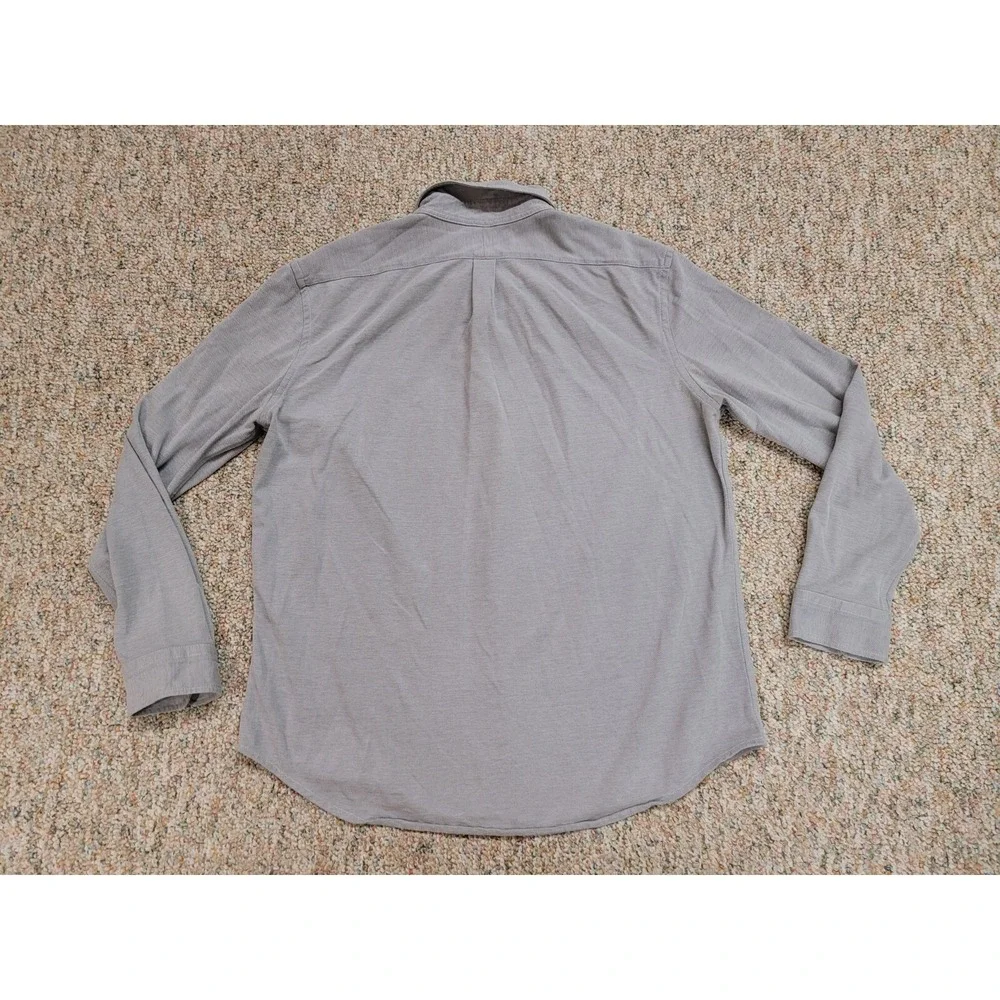 Ralph Lauren Shirt Mens XL Grey Knit Oxford Button Down Long Sleeve Flesh‎ Pony